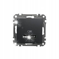 ŁADOWARKA USB A+C SCHNEIDER SEDNA DESIGN CZARNY