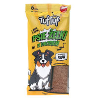 PRZYSMAKI DLA PSA TufTuf  PSIE ŻELKI - PASKI Z DROBIEM 6szt.