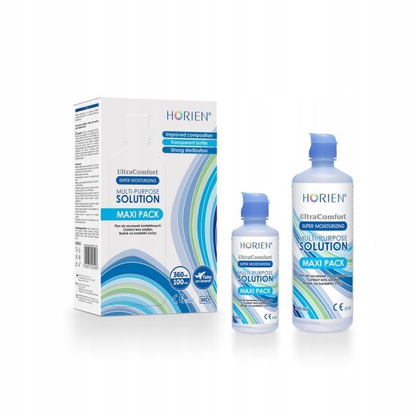 Płyn do soczewek Horien Maxipack 360+100ml zdjęcie 2