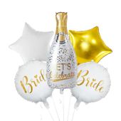 Zestaw balonów na wieczór panieński z szampanem Let's Celebrate Bride