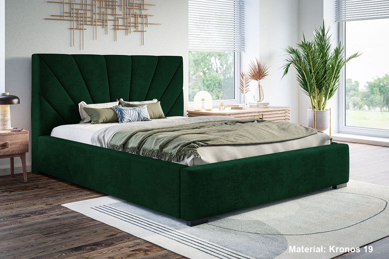 Łóżko tapicerowane LUX9 200x200 ze Stelażem i pojemnikiem zdjęcie 6