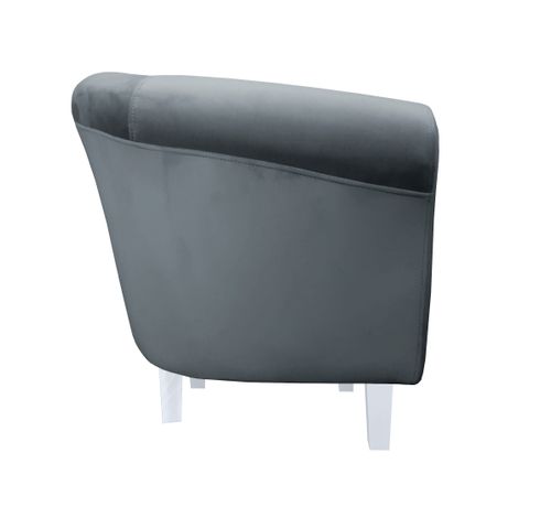 Fotel Milo nogi białe szary BL14 na Arena.pl