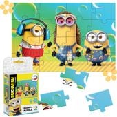 puzzle magnetyczne ”minionki” 16 kolorowych elementów do ułożenia 200352