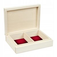 Pudełko na KARTY obrączki ślubne sukno decoupage