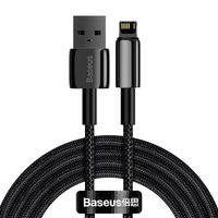 Kabel USB do Lightning Baseus Tungsten Gold, 2.4A, 2m (czarny)