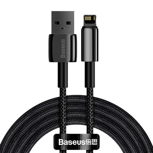 Kabel USB do Lightning Baseus Tungsten Gold, 2.4A, 2m (czarny) na Arena.pl