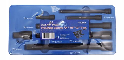 FALON TECH ZESTAW 9 PRZEDŁUŻEK DO KLUCZY UDAROWYCH na Arena.pl