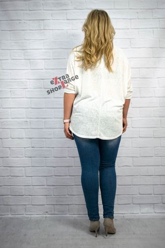 BLUZKA PIZZA KWIATY plus size blue shadow na Arena.pl