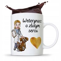 Kubek Dla Weterynarza Weterynarz O Złotym Sercu Z Nadrukiem Ze Zdjęciem