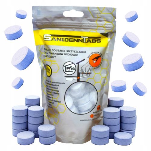 Tabletki bio bakterie do szamba oczyszczalni SANIDENN TAB 52 zapas na na Arena.pl