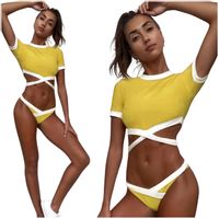 STRÓJ KĄPIELOWY PLAŻOWY DWUCZĘŚCIOWY LAMÓWKA DAMSKI KOSTIUM BIKINI STRINGI