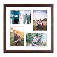 Ramka kwadratowa na 4 zdjęcia Hekla 34x34x4 MDF galeria brązowy 1szt.