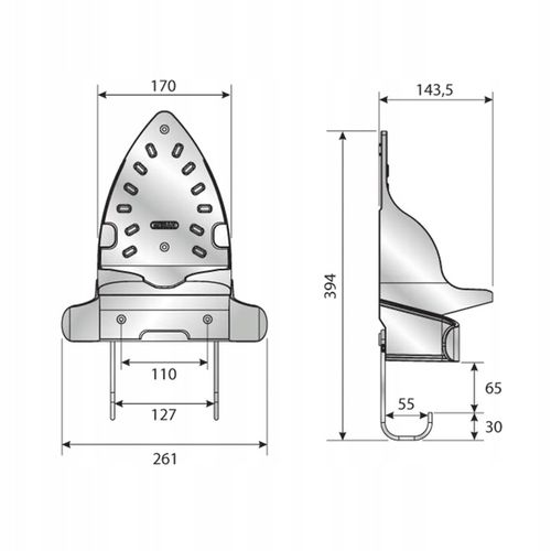 Uchwyt ścienny do żelazka i deski do prasowania, wieszak IRONIX biały na Arena.pl