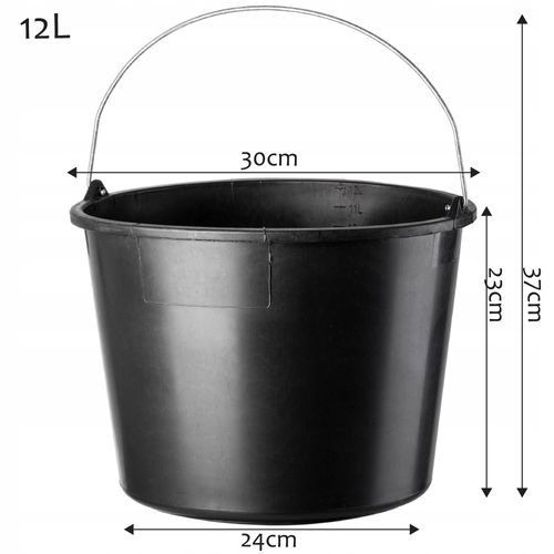 WIADRA PLASTIKOWE BUDOWLANE GOSPODARCZE 12L 20SZT na Arena.pl