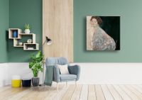 Portret damy w bieli, Gustav Klimt - obraz na pł