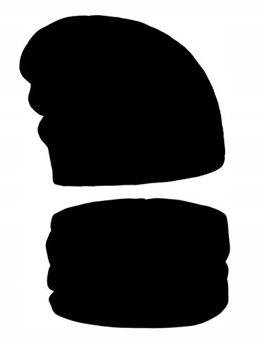 POLSKI Komplet CZAPKA + KOMIN Tunel Szal - CZARNY komplet damski na na Arena.pl