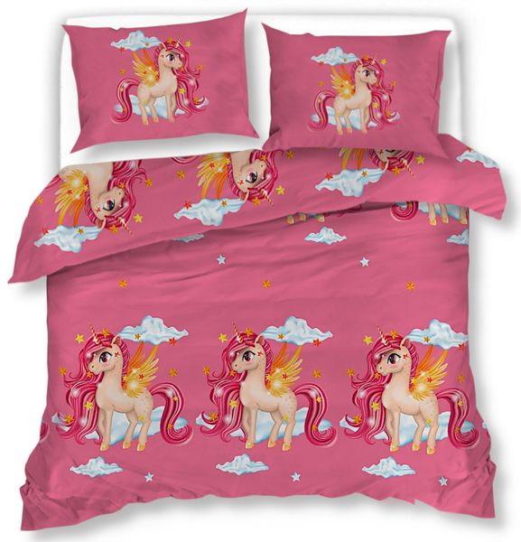 Pościel Z Mikrofibry 160X200 Jednorożec 2509 zdjęcie 1