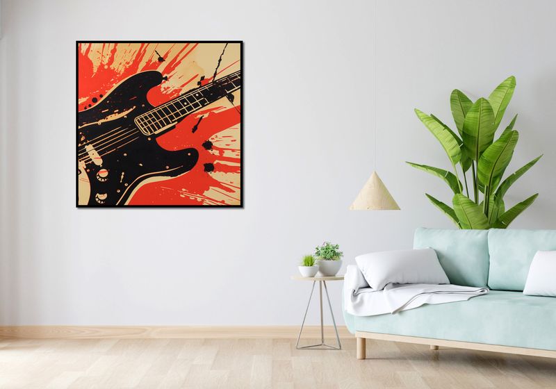 Plakat 100x100cm Gitara Elektryczna zdjęcie 4
