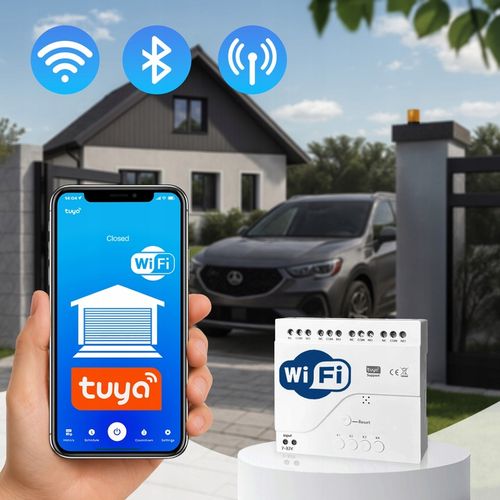 Napęd bramy dwuskrzydłowej WIFI ZESTAW 2x2m 400kg + 4 piloty + lampa LED na Arena.pl