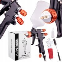 2X Pistolet Lakierniczy HVLP do Malowania Dysza 2,5mm AIRGREEN SICO PRO 600