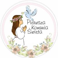 Opłatek na tort Tort Pierwsza Komunia Święta Komunijny Biblia Hostia Tekst