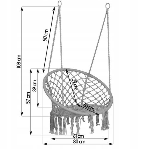 HUŚTAWKA OGRODOWA BOCIANIE GNIAZDO FOTEL WISZĄCY na Arena.pl
