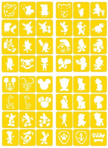 Szablony do tatuaży brokatowych, Tatuaże brokatowe - mix 100 sztuk na Arena.pl