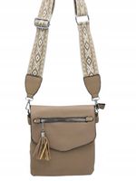 Erick Style torebka listonoszka skóra ekologiczna pasek BOHO brązowy A0951