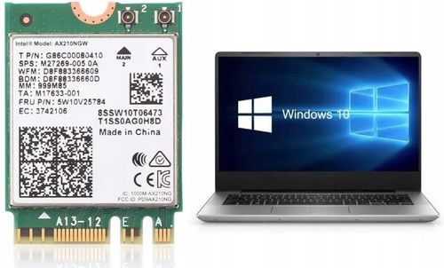 Karta sieciowa do laptopa Intel WiFi 6 6E AX210 Bluetooth 5.3 5374Mbps M.2 na Arena.pl