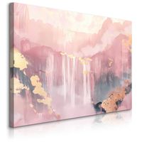 Obraz Na Płótnie Chiński Krajobraz Wodospady Styl Glamour 90cm x 60cm