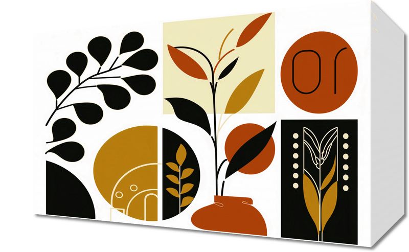 Obraz 30x20cm Kolaż Botaniczny zdjęcie 1