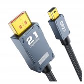 PRZEWÓD KABEL 16K MINI DISPLAYPORT DO DISPLAYPORT 80 Gb/s 2.1 1M AGFINEST