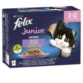 karma mokra dla kota felix wołowina kurczak łosoś sardynka 12 x 85g junior