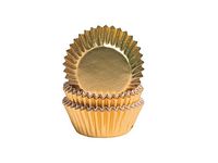 foremki papierowe do ciast  Ø 28mm x H 16mm ZŁOTE | 24-93