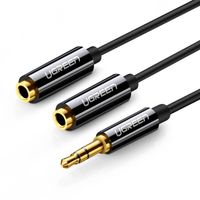 Rozdzielacz Audio UGREEN AV123 Jack 3.5mm 2x Gniazda HiFi Czarny