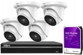 Zestaw do Monitoringu Dahua 4MPx WizSense Analityka 4 Kamery IP + NVR PoE