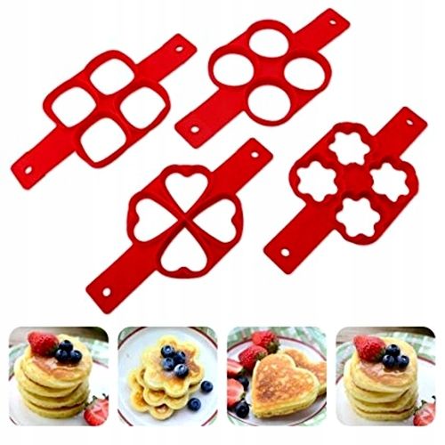 FORMY SILIKONOWE DO PANCAKE NALEŚNIKÓW JAJ -ZESTAW 4 różne wzory Komplet zdjęcie 8