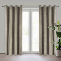 Zasłona Rosa 140x250 cm brązowa welwetowa zaciemniająca przelotki