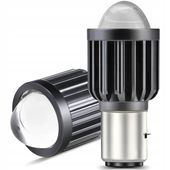 Żarówka LED BA20D motocyklowa 6000K soczewka do motocykla motoru