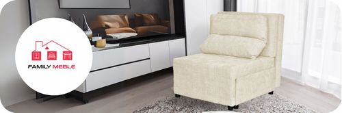 Fotel rozkładany z funkcja spania KIMO pojemnik na pościel Ramona c. szary na Arena.pl