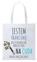 Dla Krawca Krawcowej Torba Eco Biała Shopper Z Nadrukiem Ze Zdjęciem
