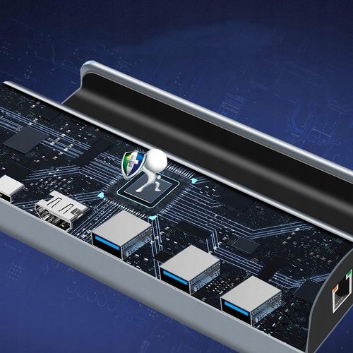 WIELOFUNKCYJNA STACJA DOKUJĄCA + 3*PORTY USB A 3.0 + PORT TYPE-C na Arena.pl