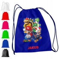 WOREK PLECAK SPORTOWY NA WF DLA DZIECI - SUPER MARIO BROS + IMIĘ! LUIGI