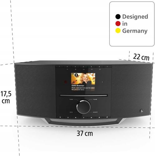 Radio sieciowe DAB+, FM, internetowe Hama DIR3510SCBTX Odtwarzacz CD Czarny na Arena.pl
