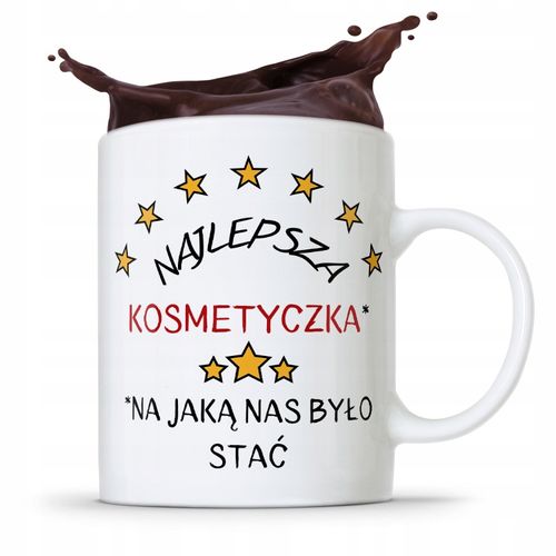 Kubek Prezent Kosmetyczki Najlepsza Kosmetyczka Z Nadrukiem Ze Zdjęciem na Arena.pl