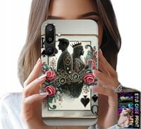 ETUI DO SAMSUNG GALAXY M16 5G - KARTA KRÓL KRÓLOWA POKER KARTY + SZKŁO