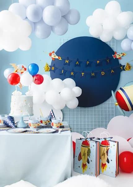 Balonowy topper na tort Samolot, 29 cm zdjęcie 3