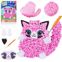 Zestaw Kreatywny Do Szycia MASKOTKA Wyszywanka Pluszak Poduszka KOTEK DIY