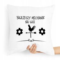 Poduszka Prezent Dla Najlepszego Mechanika We Wsi Z Nadrukiem Ze Zdjęciem