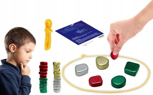 Magnetyczna gra edukacyjna - Kolorowe Kamienie Magnetyczne gra planszowa na Arena.pl